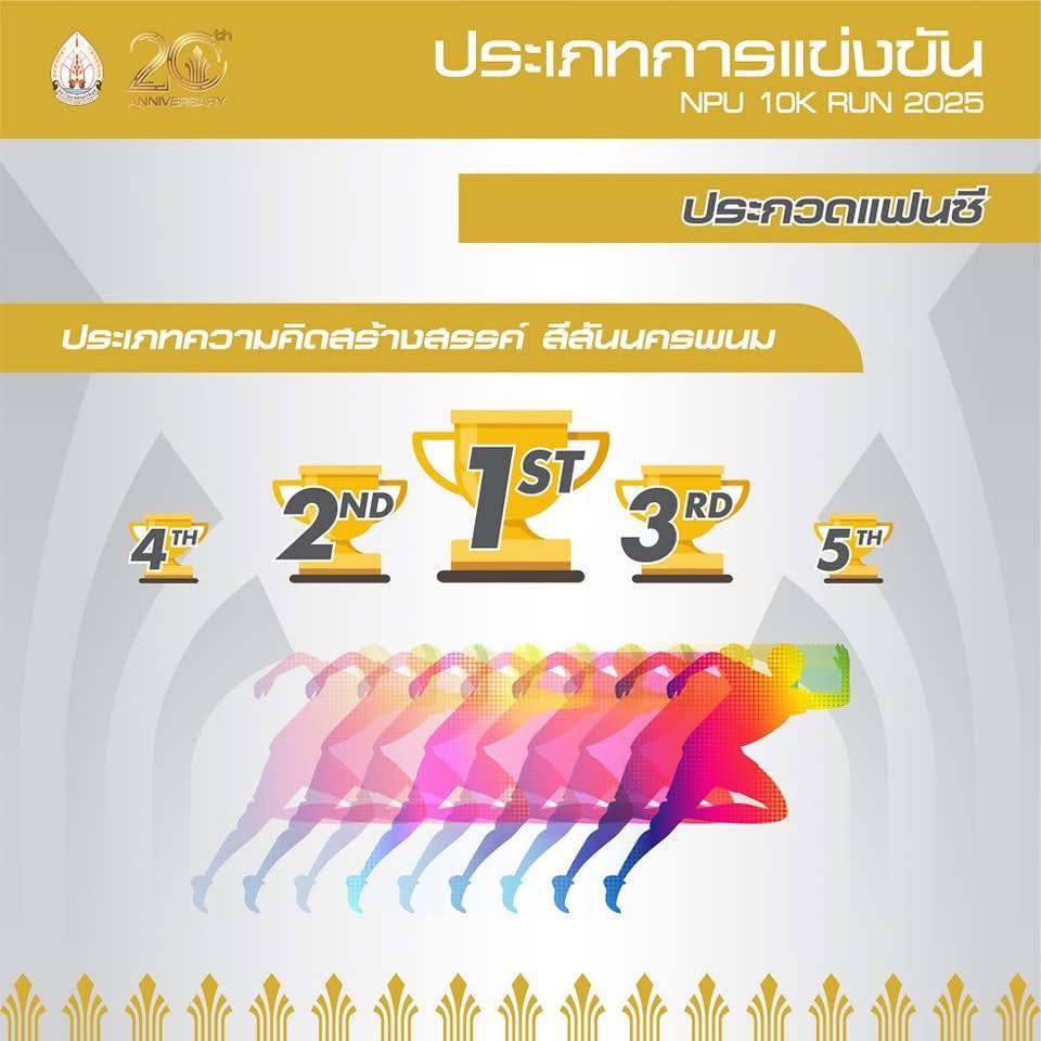 NPU 10K RUN 2025 งานวิ่งฉลองเนื่องในวาระครบรอบ 20 ปี มหาวิทยาลัยนครพนม