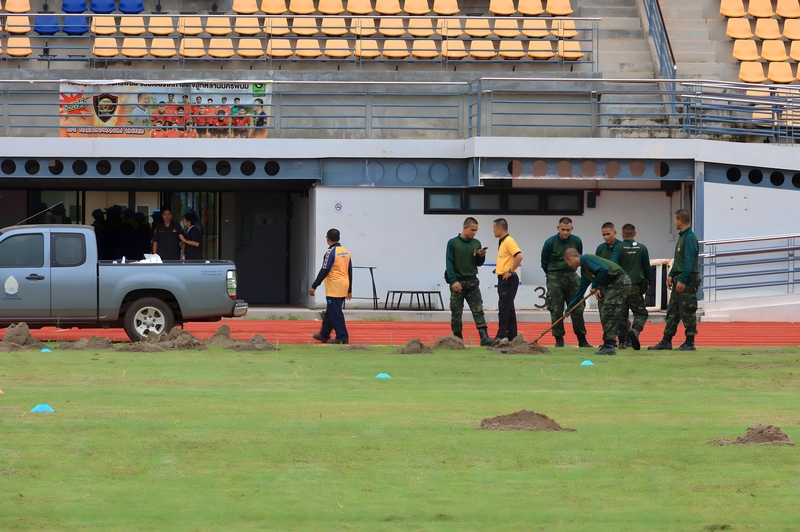 บูรณาการร่วมพัฒนาพื้นสนามกีฬา NPU Sport Complex